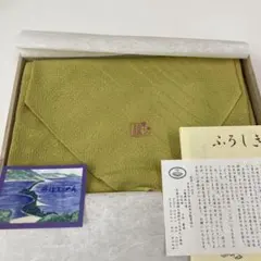 [ヴィンテージ] 丹波ちりめん　緑色の風呂敷　木箱付き