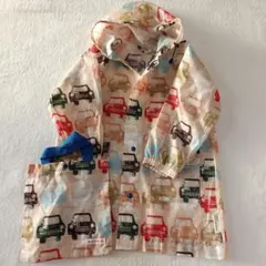 車柄フード付きレインコート100cm