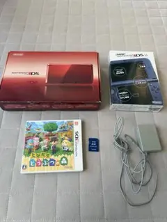 newニンテンドー3DSLL本体、3DS本体、純正充電器、カセット付き