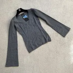 未使用タグ付き　エゴイスト　長袖ニット　チャコール　グレー