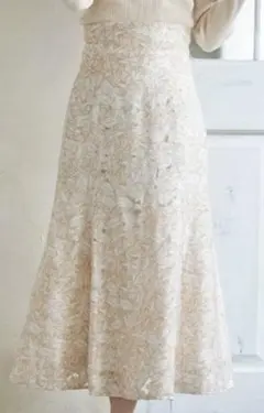 【tocco】バックレースアップデザインラインフラワーマーメイドスカート