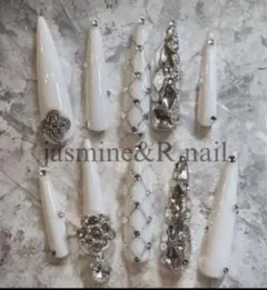 スーパーロングネイル ギャル ワンホン 韓国風 ネイルチップ