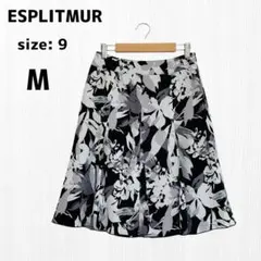 美品❤エスプリミュール ESPRITMUR フレアスカート M ひざ丈 花柄 9