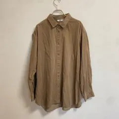 《UNIQLO》　ブラウン 長袖シャツ コーデュロイ 【XL】