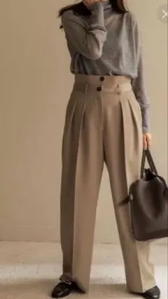 【美品】deres デレス　2nd step pants カーキベージュ