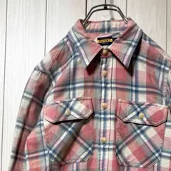 美品 Ralph lauren rugby 長袖シャツ パッチワーク チェック