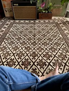 トライバルラグ　ヴィンテージラグ　タイマニ　バルーチ　プリミティブアート　美品