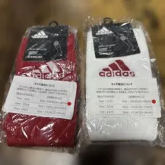 adidas MIADISOCK ソックス 赤 白 2色セット　16〜18cm