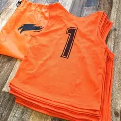 ビブス 12枚セット ジュニア 番号入り メッシュ サッカー バスケ フットサル