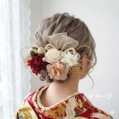 髪飾り【6508】ドライフラワー　結婚式　成人式　卒業式　七五三　前撮　振袖　袴