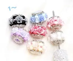 カスタムボールペン対応ビーズ　ファンシー薔薇リボンビーズ