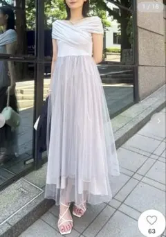 【新品未使用】オフショルカットソーコンビチュールワンピース　FRAY I.D