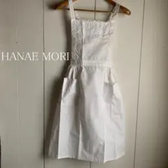 新品未使用　HANAE MORI　 森英恵　エプロン　花レース　白　モリハナエのサムネイル