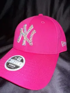 NEWERA キャップピンクピンクスワロフスキー ニューエラキラキラ