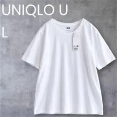 ユニクロユー UNIQLO スーピマコットンT L 白 半袖 2152