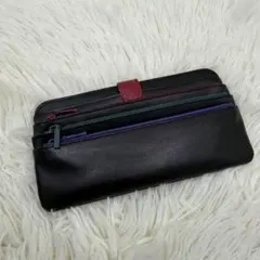 モラビト レザー ラウンドファスナー長財布 ボルドー - メルカリ