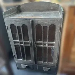 たのめる便に切り替え！ヴィンテージ　木製ガラス扉キャビネット