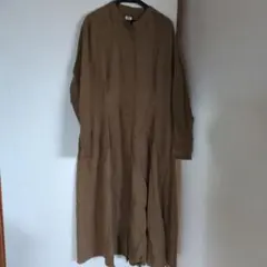 UNIQLO ブラウン シャツワンピース L