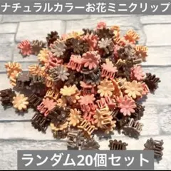 ナチュラル/お花/ミニヘアクリップ/ランダム/20個セット/キッズ/女の子/韓国