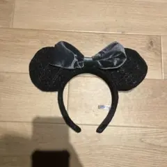 ミニーマウス耳型カチューシャ 黒