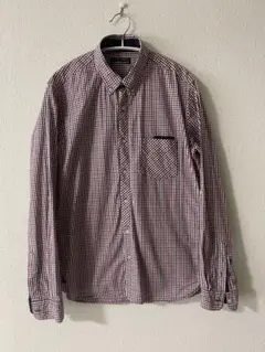 BEAMS・ 長袖チェックシャツ・Mサイズ