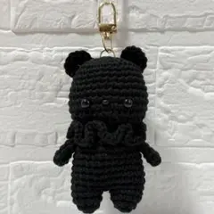 ハンドメイド あみぐるみ くま キーホルダー チャーム 編み物 かぎ編み 毛糸