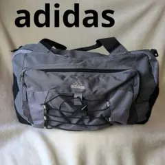 ★大容量　adidas ボストンバッグ グレー　スポーツ　旅行用　送料込み
