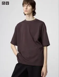UNIQLO U エアリズムコットンオーバーサイズTシャツ/5分袖