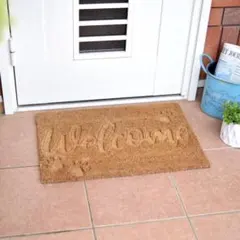 肉球デザイン コイヤーマット 犬好きに★ 玄関 ベランダ テラス 屋外マット