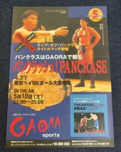 パンクラスタイトルマッチ船木誠勝vs近藤有己GAORAスポーツリーフレット