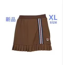 No.616 FILA 裾プリーツラインブラウンスコート♡