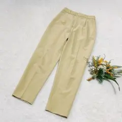 【ジーユー】GU ストレッチテーパードパンツ イエロー M ●