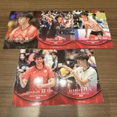 日本代表バレーボールチーム トレーディングカード5枚セット 2024 富田将馬