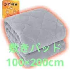 ★敷きパッド ５層構造 吸湿発熱 蓄熱保温 極厚極上暖寒さ対策100×200