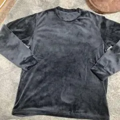 今月末まで値下げ　ワークマン購入　黒 ベロア長袖 トップス