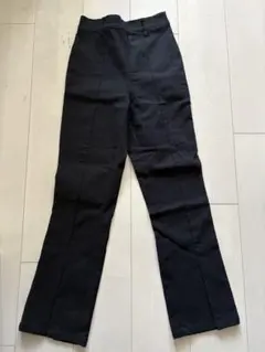 美品　プロズヴェール　黒 フレアパンツ ゴムウエスト　PMサイズ