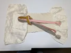 白の帯揚げ、帯締めのセット　　H29ー512