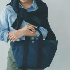 【美品】TOPKAPI タイディ　トートバッグ　M ネイビー　A4可のサムネイル