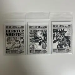 ヒロアカ 原画展 入場特典 タブロイド風ステッカー 爆豪 轟 オールマイト