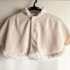 アイボリーフリースベビーポンチョ