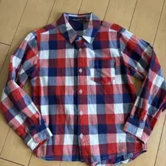 Moujonjon 長袖シャツ 130サイズ チェック柄