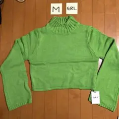 GRL M タートルネック クロップドニット未使用品