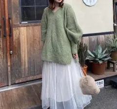 メランジVニット　カスタネ　kastane