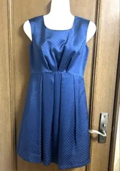 ドレスデコ　青ワンピース　結婚式　パーティードレスMサイズのサムネイル