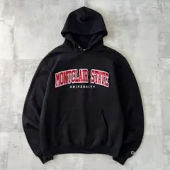 USA規格　チャンピオン　プルオーバー パーカー　カレッジ　ワッペン　刺繍　短丈