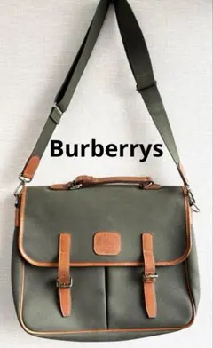 Burberrysバーバリーズ カーキ　Messengerバッグ　ヴィンテージ