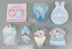 シナモロール カスタムアクリルチャーム 缶バッジスタンド ヘアゴムセット