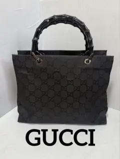 GUCCIグッチ GG柄 バンブー　トートバッグ ハンドバッグ バック