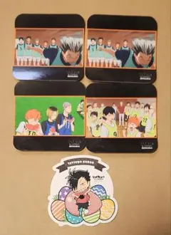 ハイキュー!!　J-WORLD　非売品　コースター、ステッカー　計5点セット