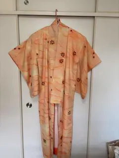 【未使用 しつけ付き】総絞り 振袖 正絹 橙色 成人式 結婚式 高級仕立て 単品のサムネイル
